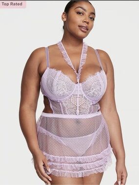 NWOT Victoria's Secret Lace & Mesh Apron Size Small